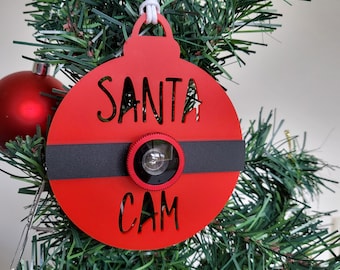 Santa Cam Christmas Ornament - Santa Camera - Santa Surveillance