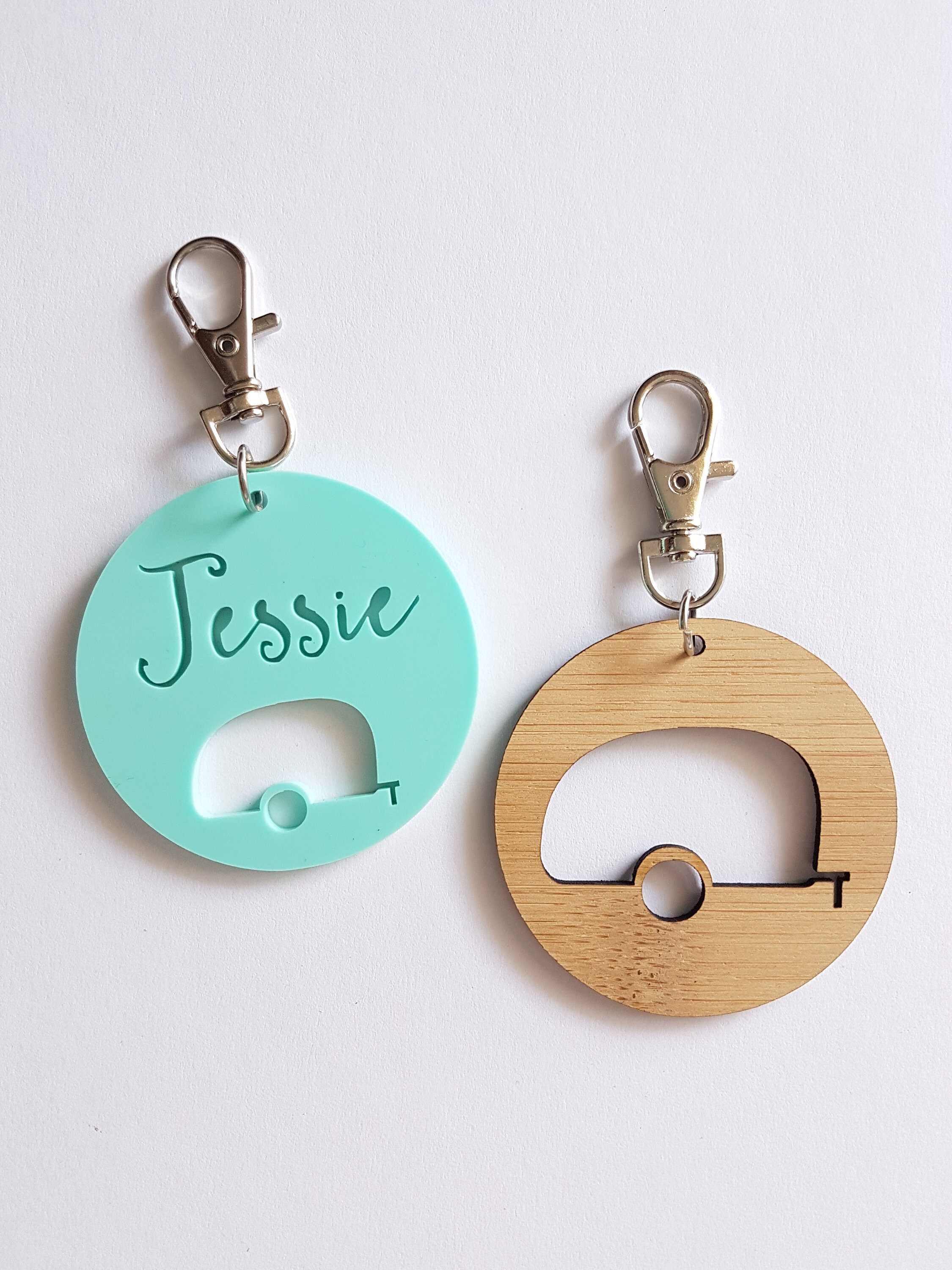 Personalised Caravan Keyringbag Tagpersonalizedvancamping Etsy