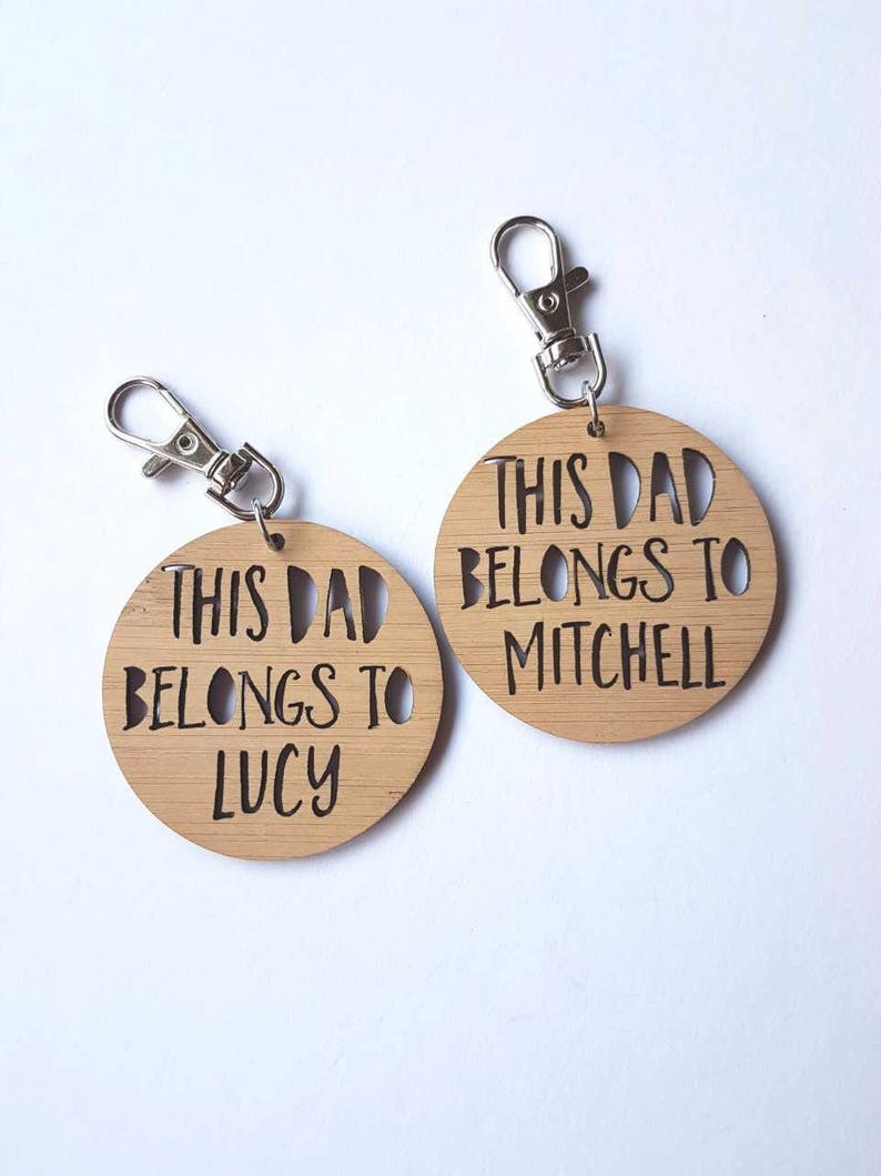 This Dad Belongs To..Keyring-new dad-fathers day-keys-daddy-gift for dad-#1-new father bild 3
