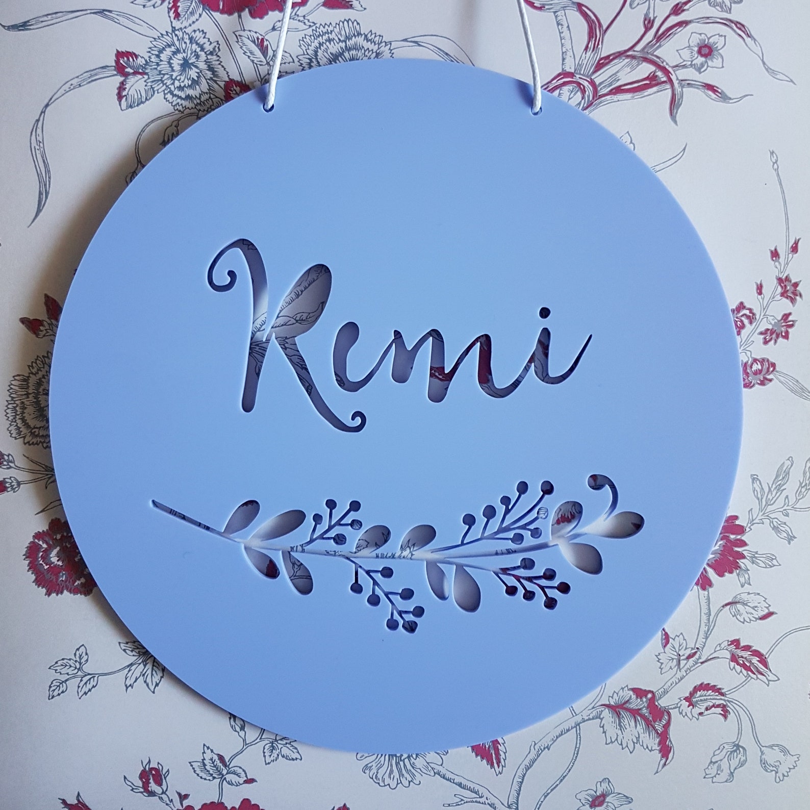 FLORAL Personalised Wooden Wall / Door Hangingwall Etsy Australia