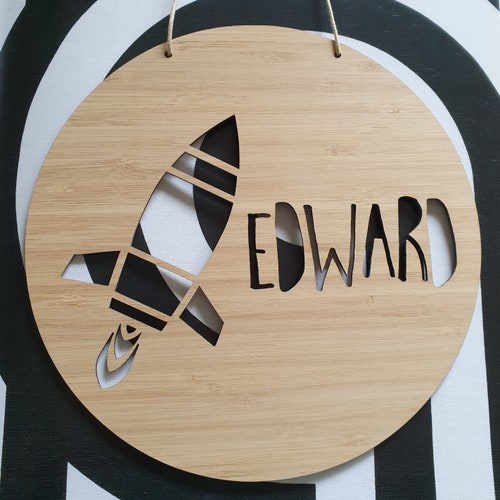 Personalised Wooden Bamboo Doorpersonalizedwall Hanging Etsy