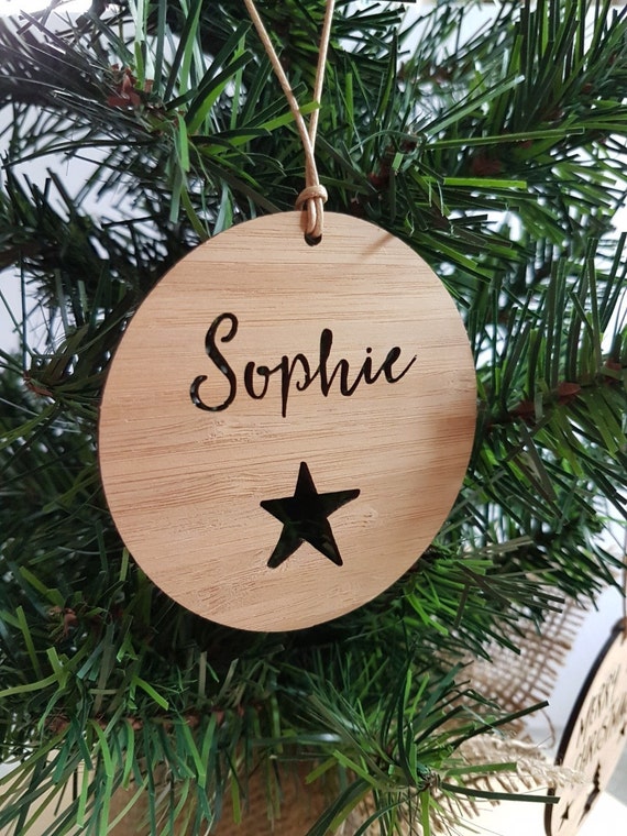 59 HQ Images Personalised Wooden Tree Decorations / Personalised wooden Heart Christmas decorations ...