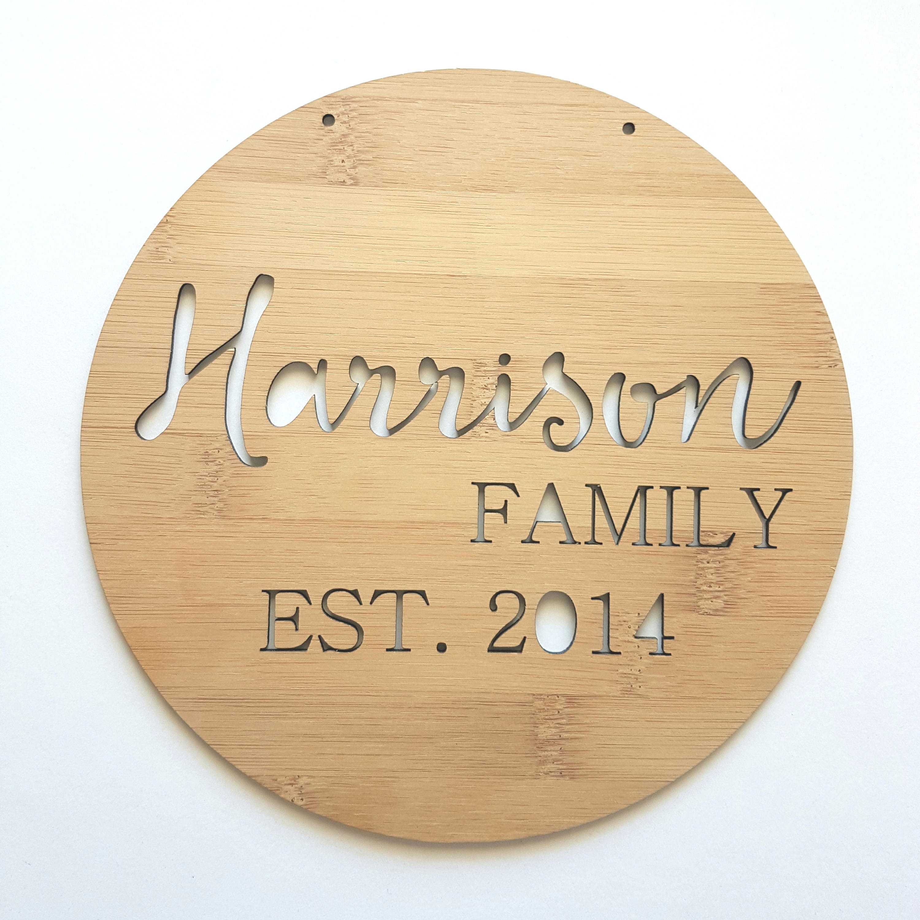 Personalised Family Name Wooden Wall Hanging 19.5cm-wall | Etsy