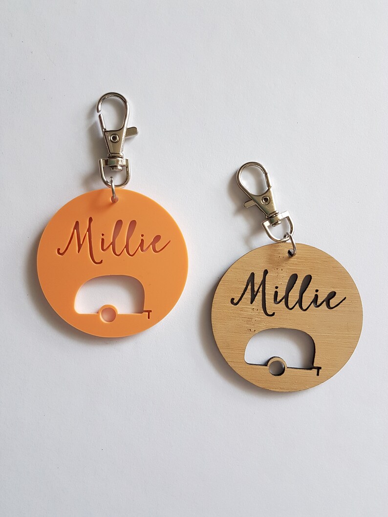 Personalised Caravan Keyring-bag tag-personalized-van-camping