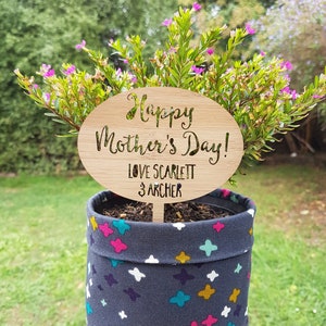 Personalised Mothers Day plant marker-plant peg-plant decoration-floral-flowers-flowerpot-mum-mom-pot plant-grandma-nan-nanna-oma