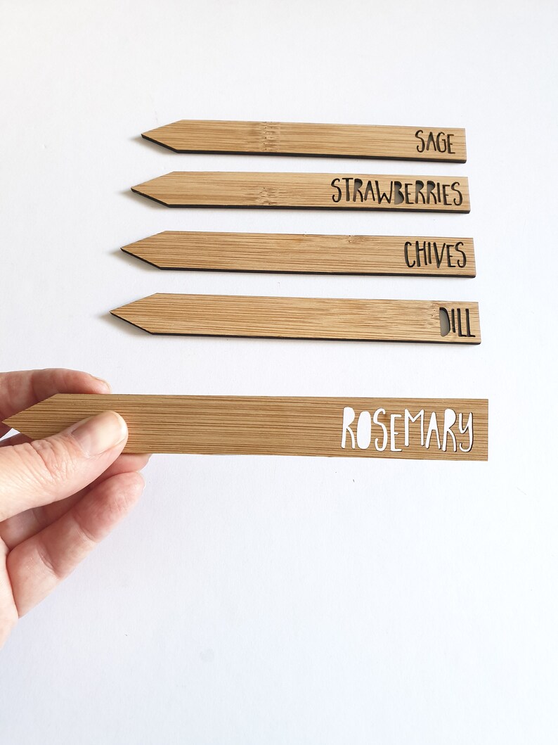 Wooden Herb Markerplant Pegherb Gardengarden Etsy Australia