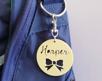 Bow Personalised Bag Tag - Bow Personalized Key ring