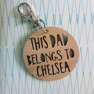 This Dad Belongs To..Keyring-new dad-fathers day-keys-daddy-gift for dad-#1-new father bild 8