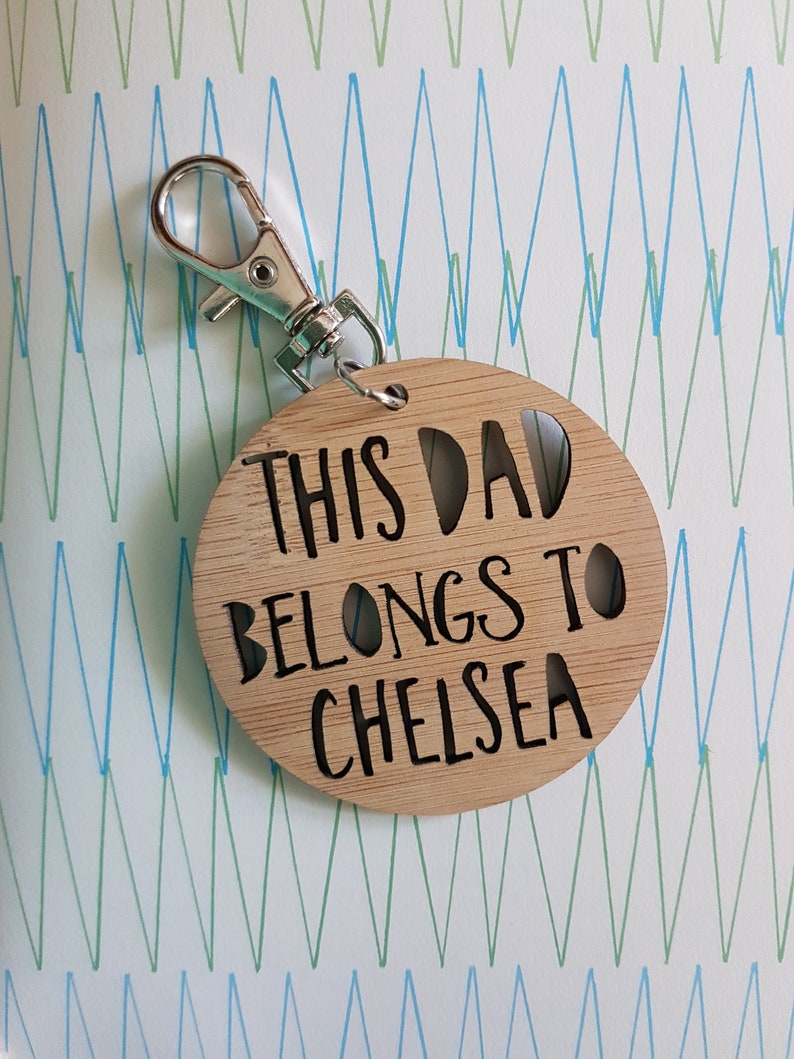 This Dad Belongs To..Keyring-new dad-fathers day-keys-daddy-gift for dad-#1-new father bild 8