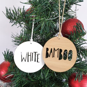 Personalised First Christmas Wood Christmas Decoration-Ornament-christmas tree-gift-christmas gift-wooden-bauble-1st christmas-keepsake image 10