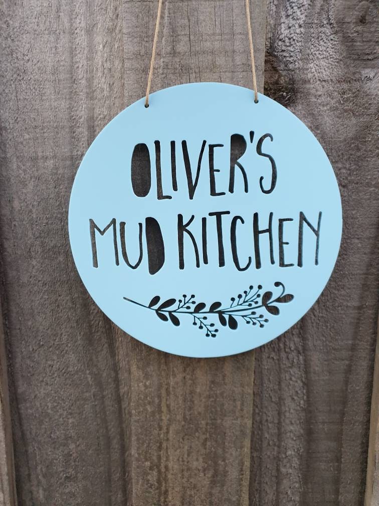 Personalised Cubby House Sign Floral Designlaser Cutkids Etsy