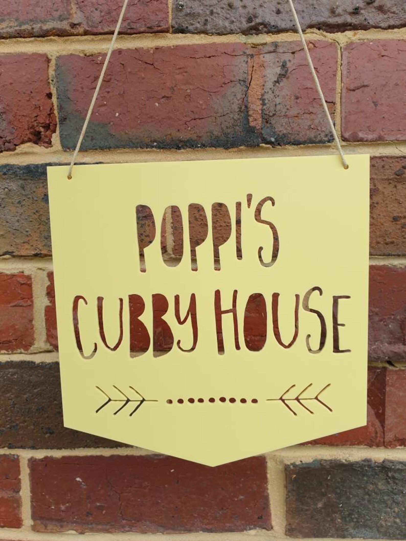 Personalised Cubby House Sign DOTS AND ARROW Etsy