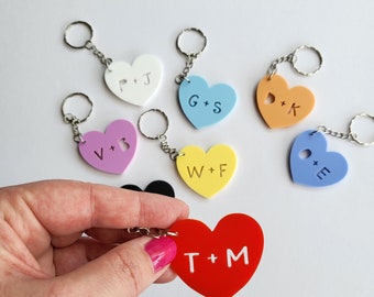 Valentines Day Love Heart Keyring