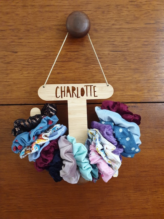 Personalised Scrunchie holder wall hangingkids giftbaby Etsy