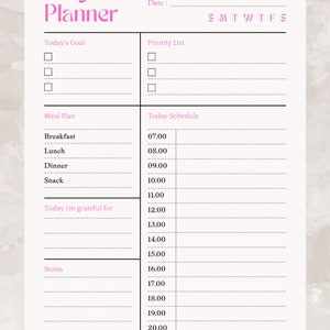 Daily organized planner, Downloadable planner, Planning days, Schedule planning, Daily schedule, Daily planning