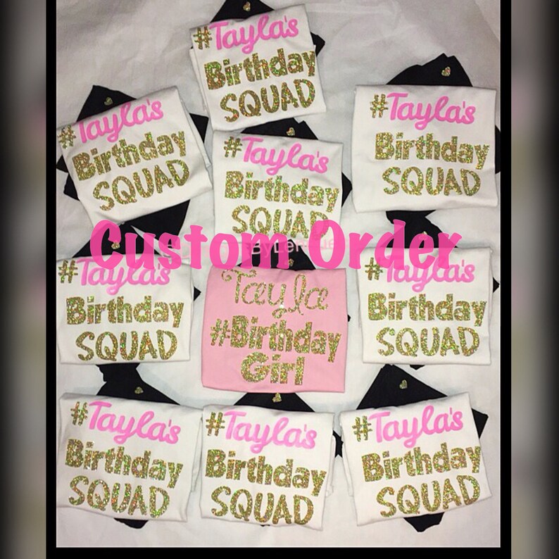 Slumber Party Pajama Sets. Birthday Squad Pajama Sets. Girls Etsy