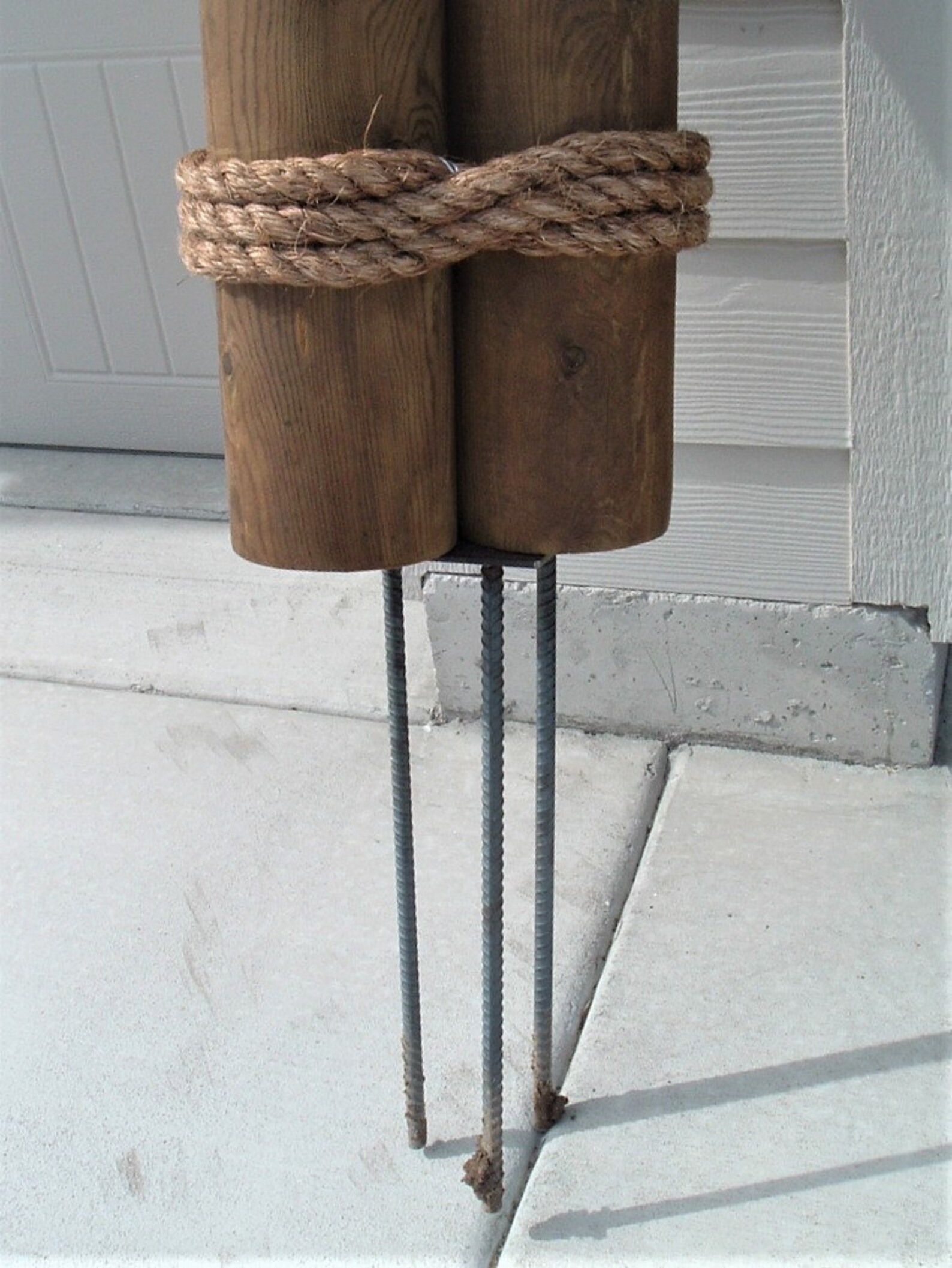 Nautical Piling Rustic MAILBOX POST W/inground Mounting Kit Etsy