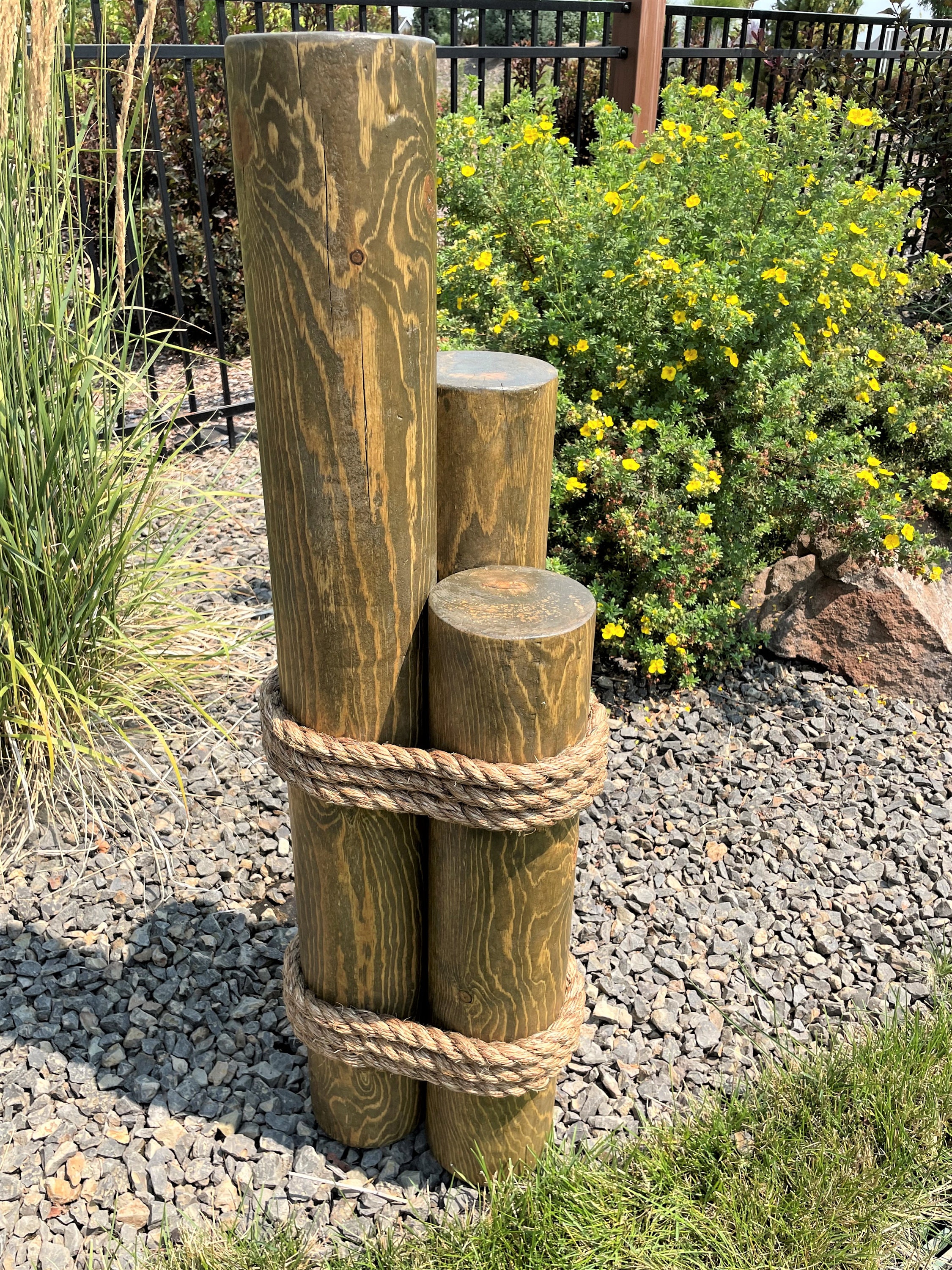 Coastal Wood Pier Posts: Rustic Nautical Piling Decor, 40