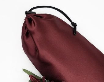 Autumn Wine Satin Bag Adult Toy Storage with Drawstring - Multiple Sizes Available -
