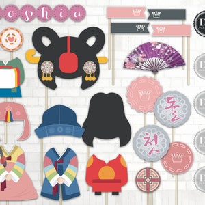 the SOPHIA Photo Props: Korean First Birthday DOL Printable