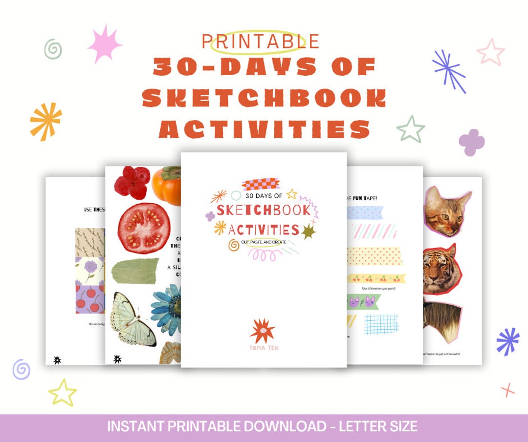 Sketchbook Activities for Artist Creative Activity for Art Etsy Australia