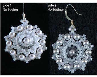 Instant PDF Download Regal Earrings Beading Pattern Tutorial - FREE Wedding Lace Russian Leaf Earrings Pattern Included!