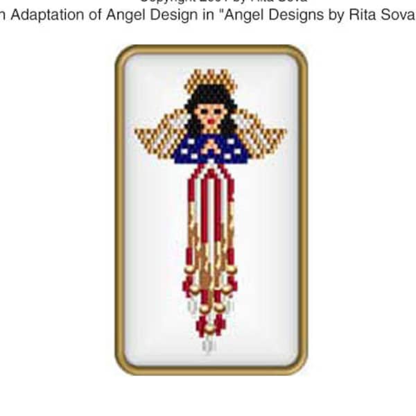 Téléchargement instantané de PDF 911 Liberty Angel Bead Pattern - Brick, Comanche, and Peyote Stitches Bead Orientation Fichier PDF inclus!