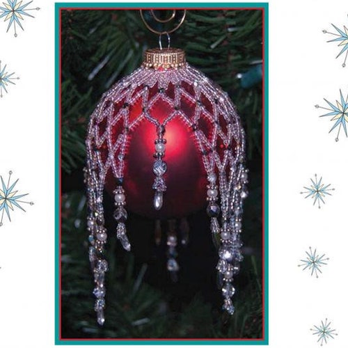 Sparkling Ornament Cover Beaded Christmas Ornament Cover Etsy