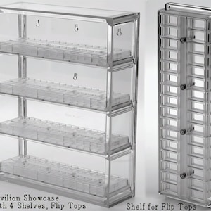 Bead Storage Bead Organizer Solutions: Bead Pavilion Showcase by Sova Enterprises made in the USA! Choose the version that fits your needs! Case + 4 FT Shelves