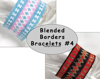 Blended Borders Bracelets 4 Pattern Tutorial - Beaded Bracelet Pattern