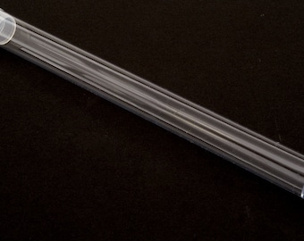 Clear 6" Bead Storage Tubes with Caps, 12 Pack