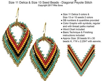 Téléchargement instantané de PDF Tutoriel de motif de perles de boucles d'oreilles feuille russe de Tahiti - Motif de boucles d'oreilles feuille russe en dentelle de mariage GRATUIT inclus!