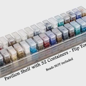 Bead Storage Bead Organizer Solutions: Bead Pavilion Showcase by Sova Enterprises made in the USA! Choose the version that fits your needs! FT Shelf+32-1.5" box