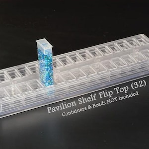 Bead Storage Bead Organizer Solutions: Bead Pavilion Showcase by Sova Enterprises made in the USA! Choose the version that fits your needs! Flip-Top Shelf ONLY