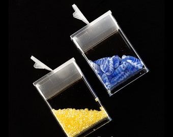 Clear Flip Top Containers: Seed Bead Storage, Candy Favor Packaging, Diamond Painting Storage, Bead Organization