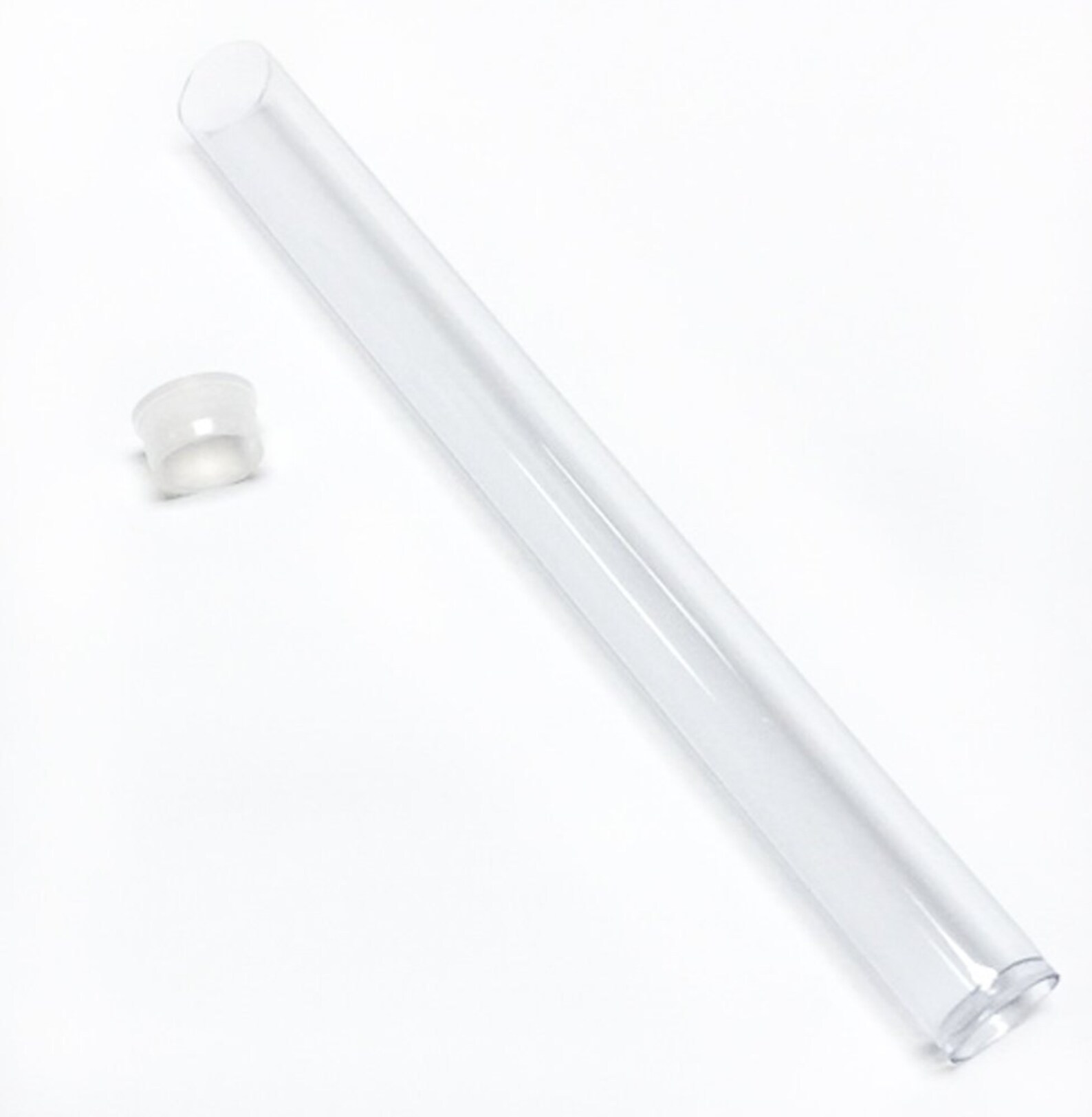 50pack 6 Clear Round Tubes and Caps 9/16 Seed Etsy