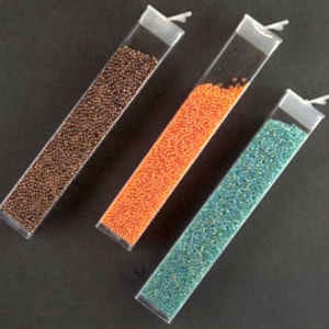 6&quot; Clear Flip Top Containers - Seed Bead Storage, Candy Favor Tube, Bead Organizer