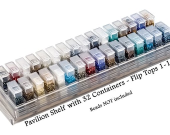 1-1/2" Flip Top Containers, Clear - Seed Bead Storage, Bead Organizer, Diamond Painting, Bead Organization, Candy Favor, Bead Storage