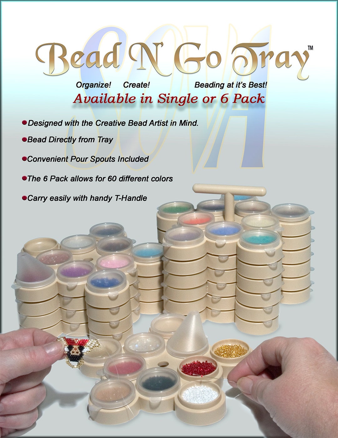 Bead Storage Solution Bead Pavilion Showcase With or Without 4