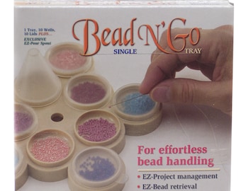 Bead N' Go Tray: Portable Bead Storage with Pour Spout