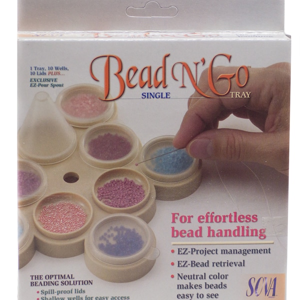 Single Bead N' Go Tray, Portable Bead Storage, Bead Container, Bead Storage Solutions for Beading or Diamond Painting