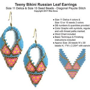 May include: Handmade beaded earrings in a bikini design. The earrings are light blue with pink and yellow bikini tops, and gold-coloured accents. The earrings are approximately 2.5 cm wide and 5.7 cm high with earwire.