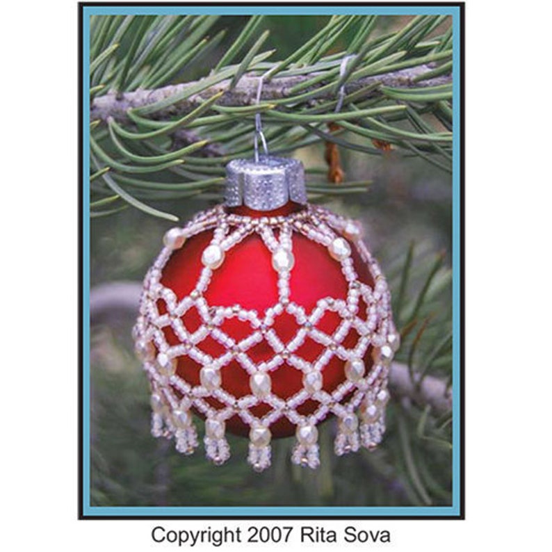 Pearl Ornament Cover Pattern Beaded Christmas Ornament Cover Etsy