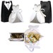 50 Wedding Favor Candy Gift Box, 25pcs Bride Dress & 25pcs Groom Tuxedo ...