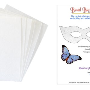 6&quot; x 8&quot; Bead Backing Economy Foundation - Bead Embroidery Backing - 6pcs White or 24pcs Assorted Color Package