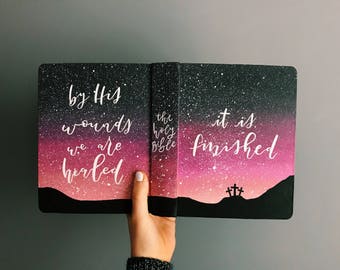 hand painted bible etsy