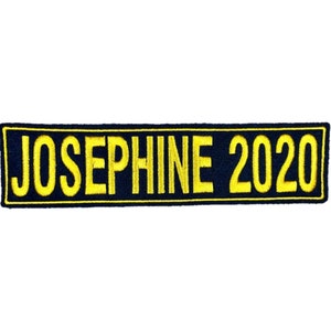 Custom Embroidered Name Patch: Iron-On Felt Applique (4-17 inch)
