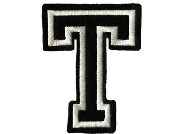 Parches de letras bordadas de 5" para chaquetas - Letras personalizadas termoadhesivas estilo universitario