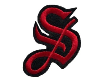 4" Embroidered Old English Letter Patch - Iron On - Custom Jacket