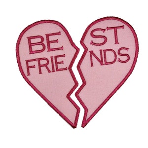 Best Friends Large Back Patch – 12&quot; Iron-On Embroidered Patch for Jackets, Vests & Custom BFF Gifts